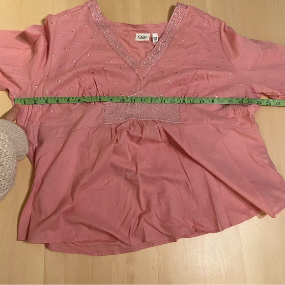 CATO WOMAN US plus size 18/20W. 100% cotton. Pink tunic top. - Picture 4 of 12
